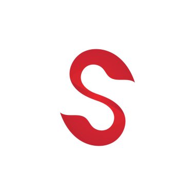 S harfi logo tasarım vektörü