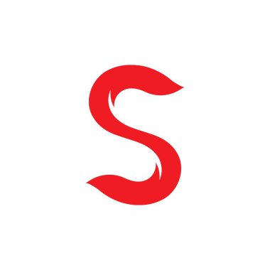S harfi logo tasarım vektörü