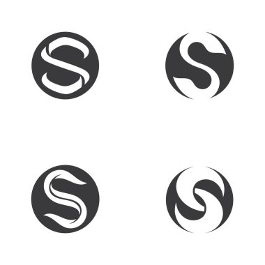 S harfi logo tasarım vektörü