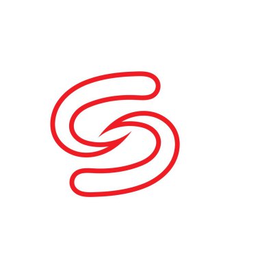 S harfi logo tasarım vektörü