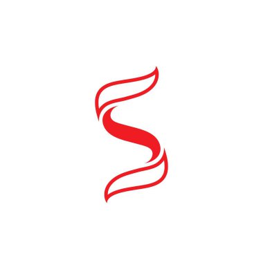 S harfi logo tasarım vektörü