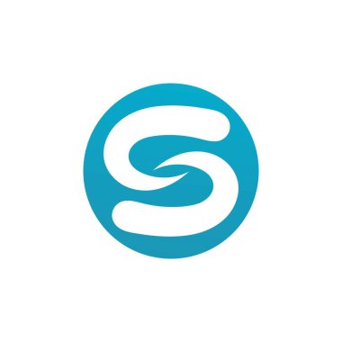 S harfi logo tasarım vektörü
