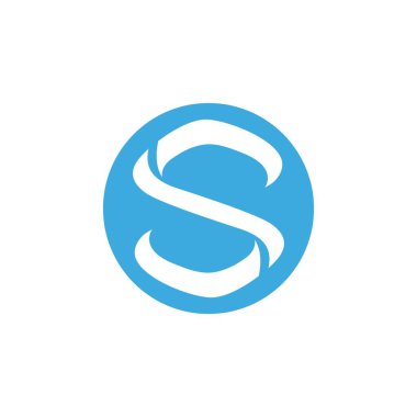S harfi logo tasarım vektörü