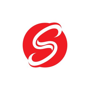 S harfi logo tasarım vektörü