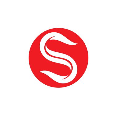 S harfi logo tasarım vektörü