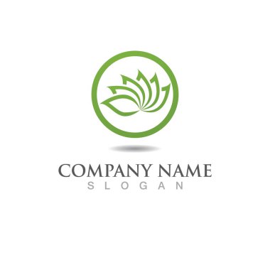 Güzellik Vektörü Nilüfer çiçekleri logo şablonu tasarımı simgesi
