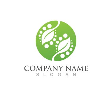 Yeşil ağaç yaprağı ekoloji doğa elementi vektörü logoları