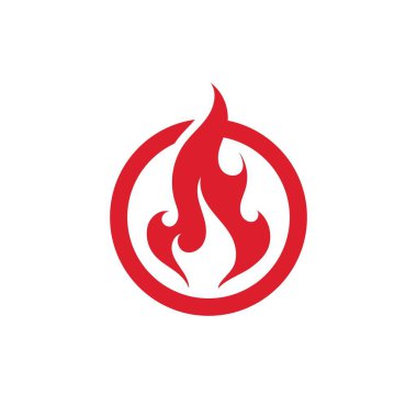 Ateş vektörü çizim şablonunu ateşle