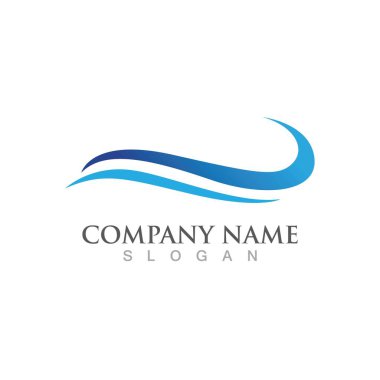 Su dalgası simgesi vektör çizim logosu