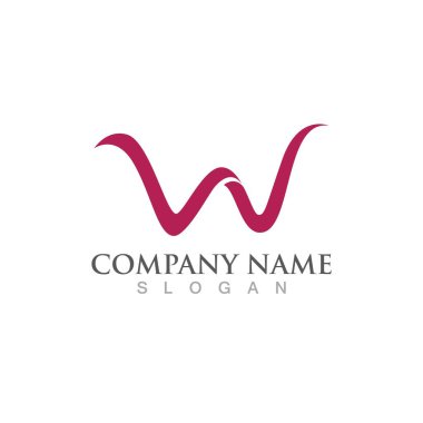 M Harfi Logo Şablonu vektör çizimi tasarımı