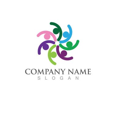 Topluluk, ağ ve sosyal simge tasarım şablonu