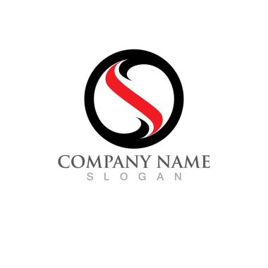 S harfi logo tasarım vektörü