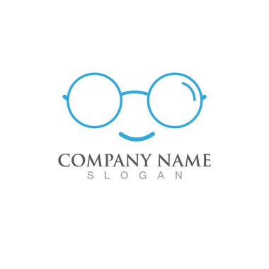 gözlük logosu ve sembol vektörü