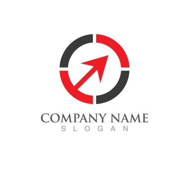 Ok vektör illüstrasyon simgesi Logo Şablonu tasarımı