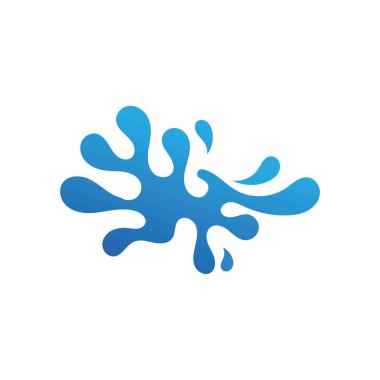 Su sıçratma doğa logosu ve sembol vektörü