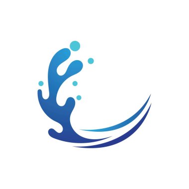 Su sıçratma doğa logosu ve sembol vektörü