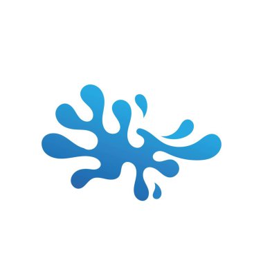 Su sıçratma doğa logosu ve sembol vektörü