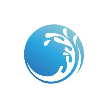 Su sıçratma doğa logosu ve sembol vektörü