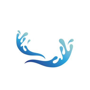 Su sıçratma doğa logosu ve sembol vektörü