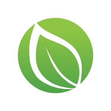 Yaprak yeşil doğa logosu ve sembolü