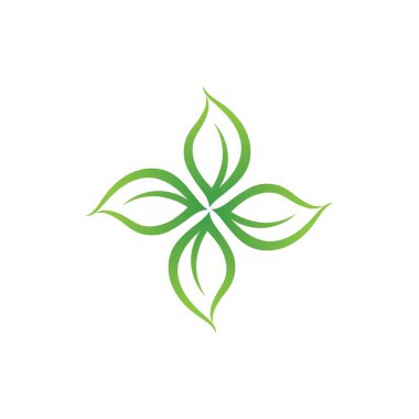 Yeşil yapraklı ekoloji doğa element vektörü