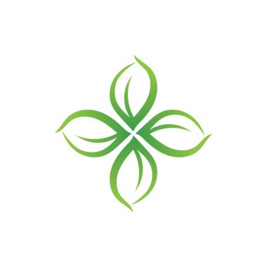 Yeşil yapraklı ekoloji doğa element vektörü