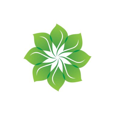 Yeşil yapraklı ekoloji doğa element vektörü