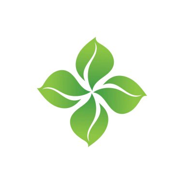 Yeşil yapraklı ekoloji doğa element vektörü