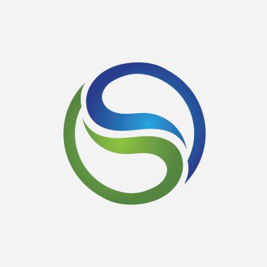  S harfi logosu İş kurumsal tasarım vektörü