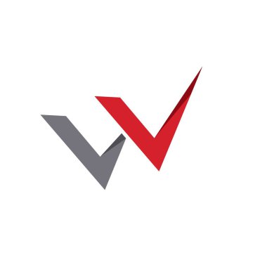 W Harfi Logo Şablonu vektör çizimi tasarımı