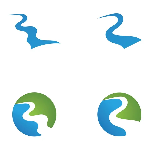 River Vector Icon Illustration Design — Stock Vector