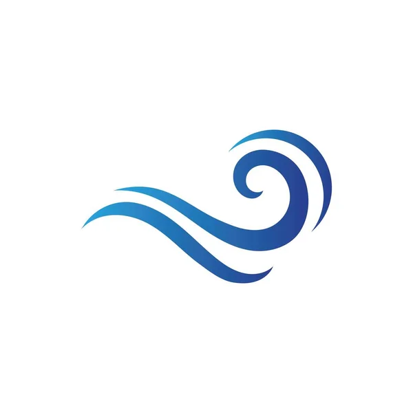 Water Wave Logo Vector Icon — Stock Vector