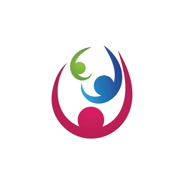 Gemeinschaft Familie Logo Vektor Bild — Stockvektor