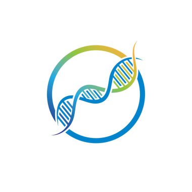 DNA logo vektör illüstrasyon şablonu tasarımı