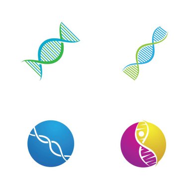 DNA logo vektör illüstrasyon şablonu tasarımı
