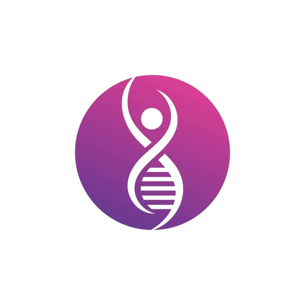 Desain Templat Logo Vektor Dna People - Stok Vektor