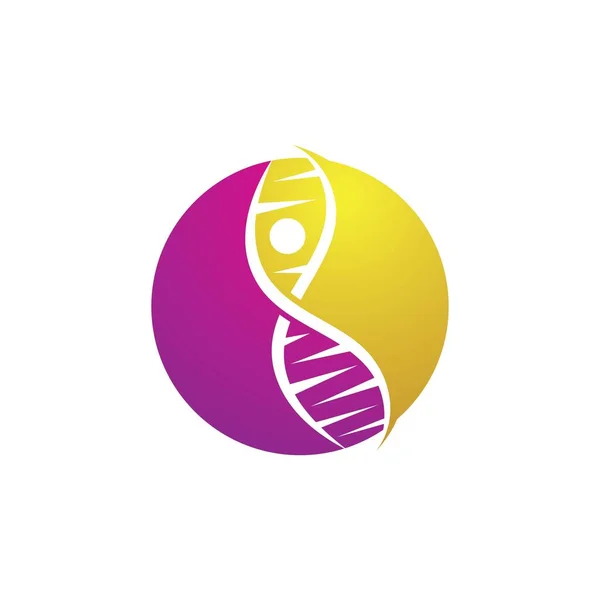 Desain Templat Logo Vektor Dna People - Stok Vektor