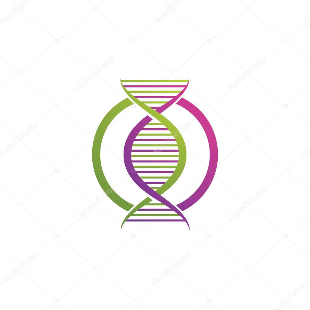 Dna logo vector illustration template design