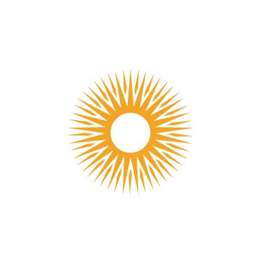 Güneş Vektörü illüstrasyon Simgesi Logo Şablonu tasarımı