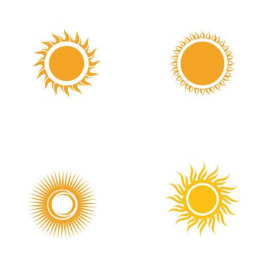 Güneş Vektörü illüstrasyon Simgesi Logo Şablonu tasarımı