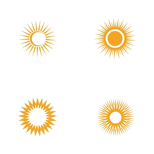 Sun Vector Ilustración Icono Logo Plantilla Diseño — Archivo Imágenes Vectoriales