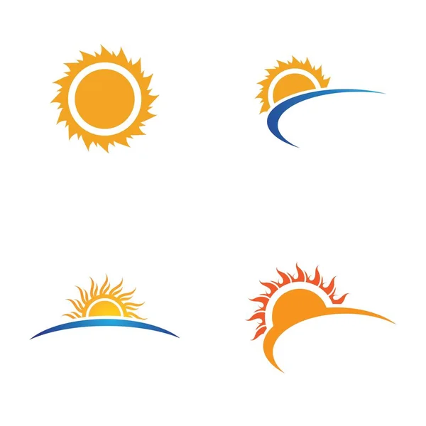 Sun Vector Ilustración Icono Logo Plantilla Diseño — Vector de stock