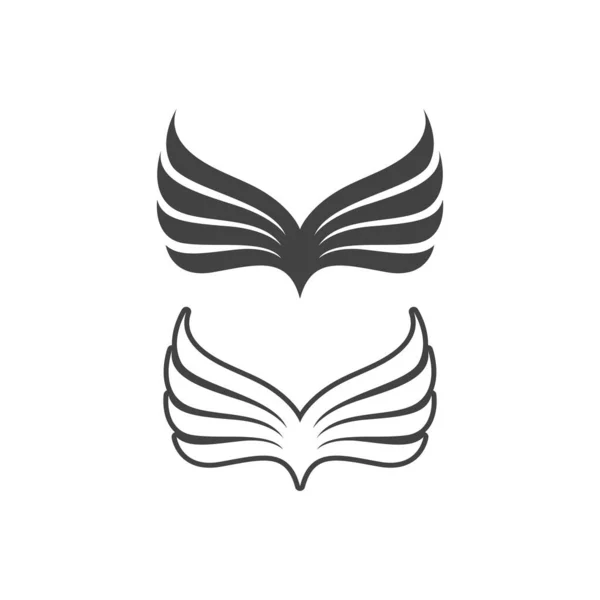 Falcon Wing Logo Template Vektor Illustration Design — Stockvektor