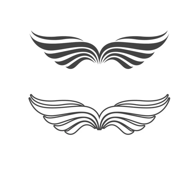 Falcon Wing Logo Plantilla Vector Ilustración Diseño — Vector de stock