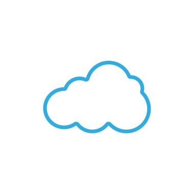 Bulut şablon vektör illüstrasyon tasarımı