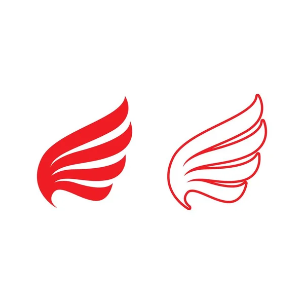 Falcon Wing Logo Template Vector Illustration Design — Stock Vector