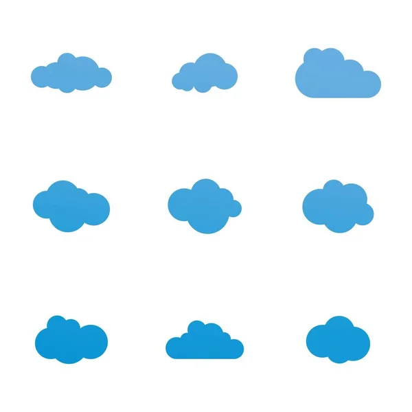 Nube Plantilla Vector Icono Ilustración Diseño — Vector de stock