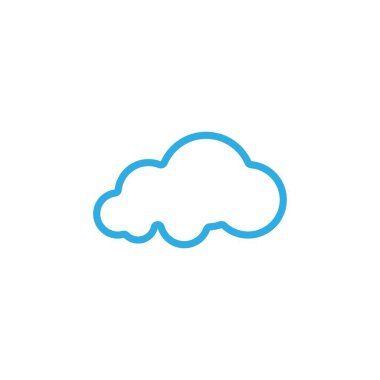 Bulut şablon vektör illüstrasyon tasarımı