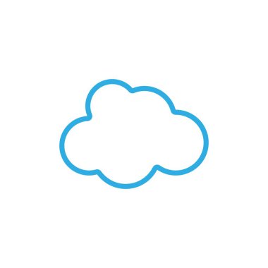 Bulut şablon vektör illüstrasyon tasarımı