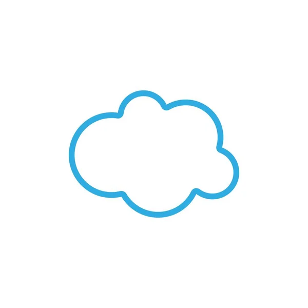 Cloud Template Vektor Icon Illustration Design — Stockvektor